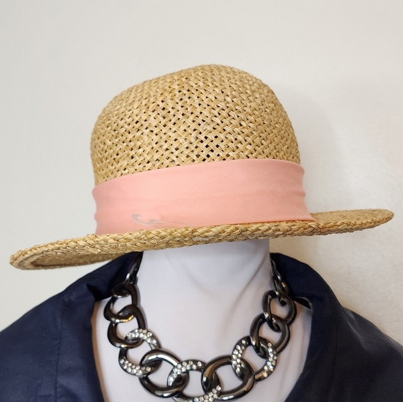 Woven Derby Bowler Hat Rollable Rim 1970s Vintage Tea Party Summer Cloche